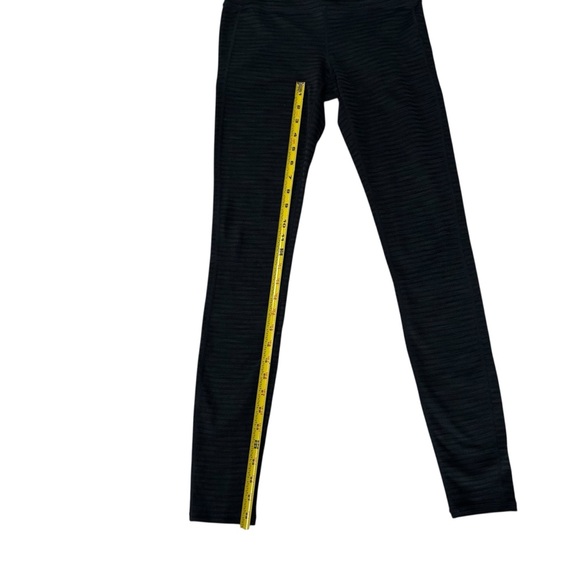 Athleta Blue & Black Ribbed Striped Design Women’s Size Small Leggings - Picture 2 of 7